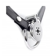 Stalowy pas cnoty, INVERTED Chastity klatka na penisa + pasek oring 50mm