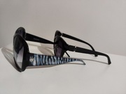 2 pary okulary przeciwsłoneczne czarne i granatowe/niebieskie damskie