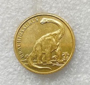 Żeton: Medal Dinosauria - Brachiozaurus Polska Waga- 8,86g Średnica- 23,5