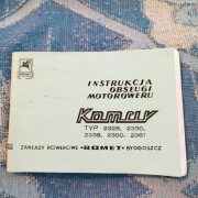 Instrukcja obsługi motoroweru Komar Typ 2328, 2338, 2330, 2350, 2361