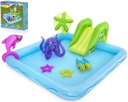 Basen Dmuchany Zjeżdżalnia Plac Zabaw 239x206x86cm