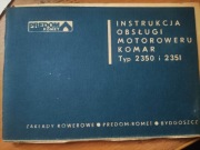 Instrukcja obsługi motorower Komar 2350, 2351 77r