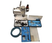 Nowy Kompresor do aerografów TC-20BK stojak 3 aerografy