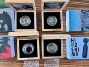 Monety srebrne Ag kolekcjonerskie Ludzkie Tragedie 4 x 2oz Czarnobyl Dżuma 