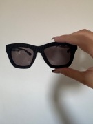 etro czarne okulary przeciwsłoneczne welur sztruks unikatowe hit