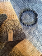 Chusta szydełkowa mech z bransoletką