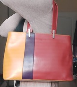 Lamarthe Paris torebka skórzana Portofino skóra naturalna żółta na ramię