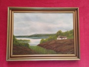 Stary obraz na płótnie sygnowany