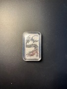 Srebrna sztabko moneta smok Rectangular Dragon 1oz Ag 2023r