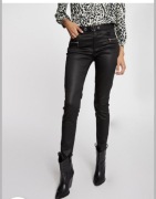 Spodnie damskie Morgan, czarne, srebrne suwaki