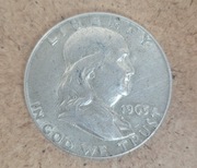 Amerykański(USA) srebrny Half dollar 1961 rok mennica  Denver 