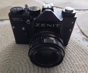 Zenit TTL + obiektyw Helios 44M – sprawny, vintage, film 35 mm