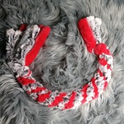 Szarpak dla psa 65 cm szaro-czerwony