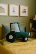 Duża poduszka kształtka przytulanka welur Traktor prezent dzień chłopaka 