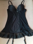 Gorset Biustonosz Bielizna Secret Possessions Czarna Koronka 32A