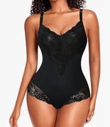 Body Shaper Modelujące Brzuch Koronkowe Body L