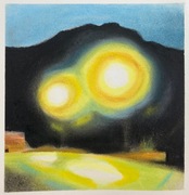 "Światło II" - rysunek wykonany suchymi pastelami, format 22x21cm