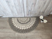 Dywanik półokrągły na szydełku 3D boho