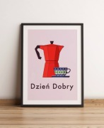 Plakat wydruk dla fanów kawy rozmiar A4