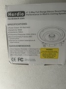 Głośnik sufitowy Herdio 4" 80W MAX | 1 SZTUKA | Idealny do instalacji audio