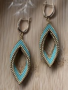 Kolczyki z japońskich koralików.