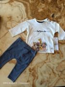 T-shirt długi rękaw+spodenki, r.86, unisex, roczek