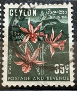 Cejlon, Sri Lanka, Storczyk (Orchid), 35 centów