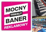 Baner reklamowy TANI MOCNY plandeka żywe kolory
