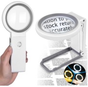 Lupa ze światłem i stojakiem,do czytania z 18 LED 