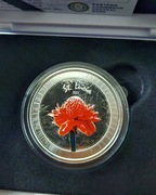 Srebrna moneta 2 Dollars Lilia Kolor 2021 1 uncja Ag 999