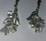 Kolczyki winogrona kryształ górski srebro 925 