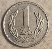 Moneta 1zl z roku 1966. Poszukiwany rocznik.
