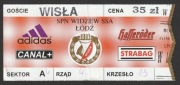 bilet mecz WIDZEW ŁÓDŹ - WISŁA KRAKÓW - 2002