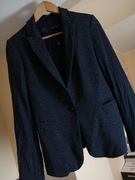 Marynarka męska granatowa w kropki taliowana zara r.S