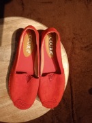 Espadryle czerwone, platforma 4cm, r. 36,5