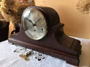 Zegar kominkowy konsolowy SCHLENKER&KIENZLE ok. 1910-20 mahoń loft