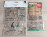 stemple gnomy / krasnale/ skrzat + stemple świąteczne / zimowe z wykrojnik