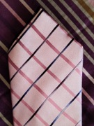 Różowy jasny jedwabny krawat Cedar wood State