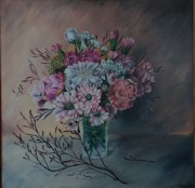 Obraz olejny "Kwiaty" Ręcznie malowany. 40x40