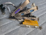 Zestaw kart PCI porty COM RS-232 LPT 4 sztuki Do warsztatu retro