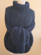 Sweter z golfem.Alpaka z Merino.Handmade.