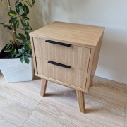 Szafka nocna dębowa - 2 szuflada