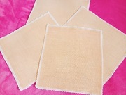 **VINTAGE 4 x serwetki LEN morelowy Cepelia PRL