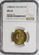 5 złotych 1988 NGC MS64
