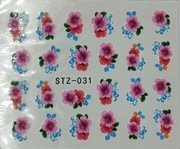 Naklejki wodne na paznokcie kwiaty STZ031