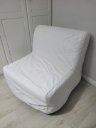 Fotel rozkładany Ikea Lycksele lovas biały