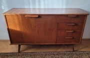 Drewniana fornirowana komoda/kredens z lat 60-tych XX wieku