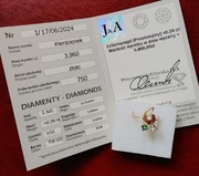 Złoty pierścionek z Brylantem i Szmaragdem