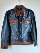 CZARNA KURTKA Z BARDZO MIĘKKIEJ SKÓRKI 