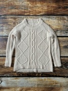 Sweter damski pudrowy róż rozmiar S jesienny zimowy ciepły modny zima